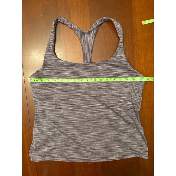 Athleta tank XL built in bra race back t-back grayish purple stripe workout - Picture 5 of 7